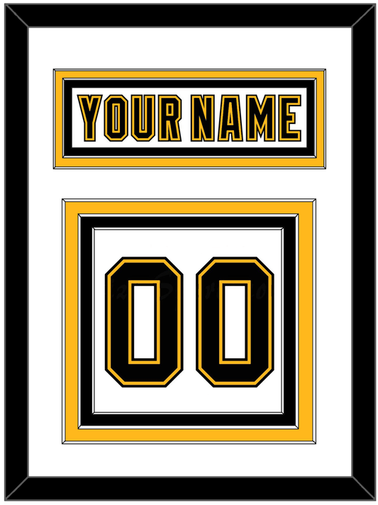 Boston Nameplate & Number (Back) - Home/Road White (1995-2007) - Premier Tier 1