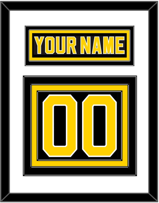 Boston Nameplate & Number (Back) - Road Black (1981-1995) - Premier Tier 1