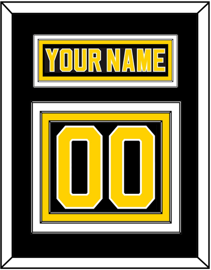 Boston Nameplate & Number (Back) - Road Black (1981-1995) - Premier Tier 2