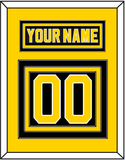 Boston Nameplate & Number (Back) - Road Black (1981-1995) - Triple Mat 3