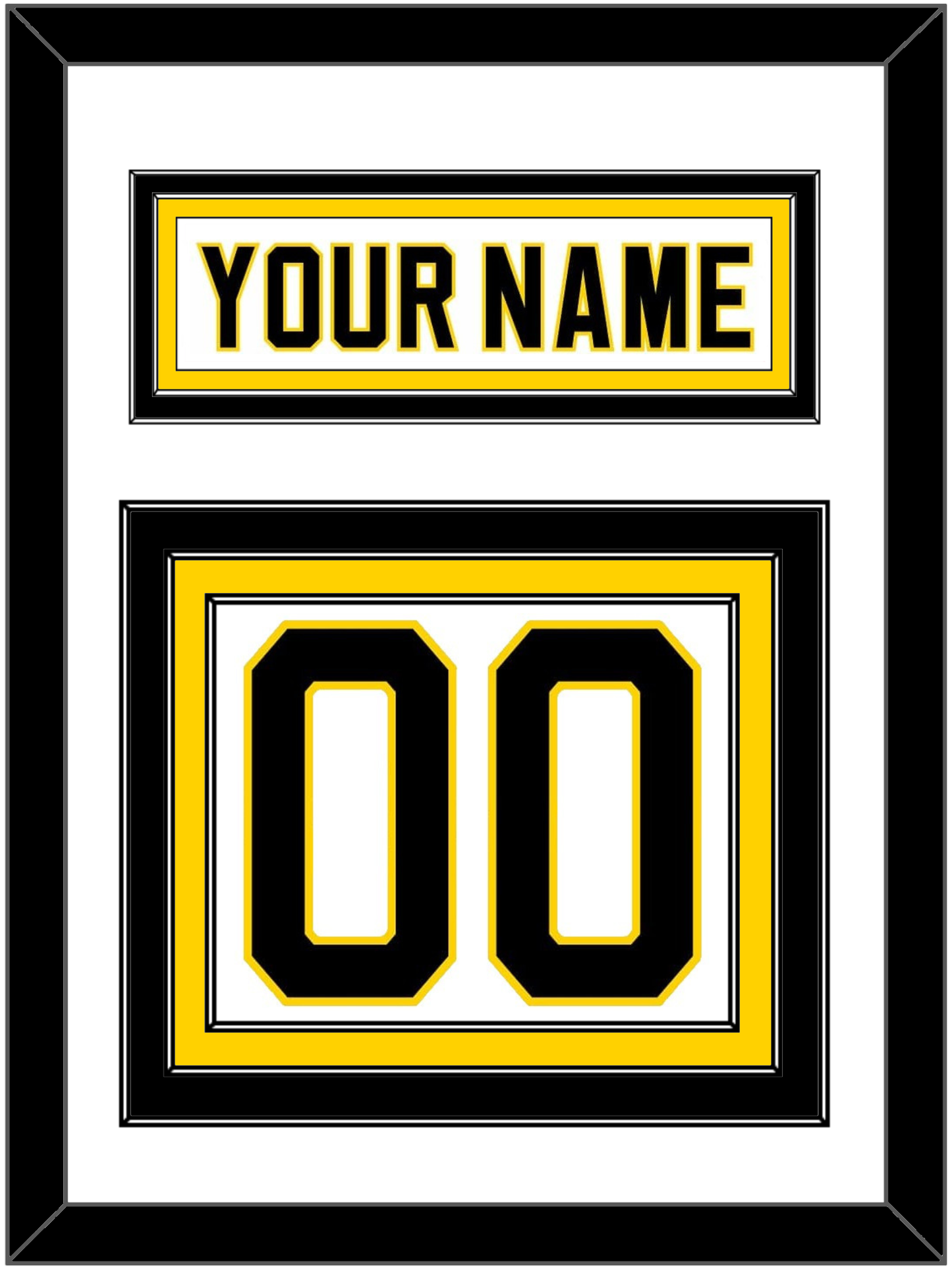 Boston Nameplate & Number (Back) - Home White (1981-1995) - Premier Tier 1