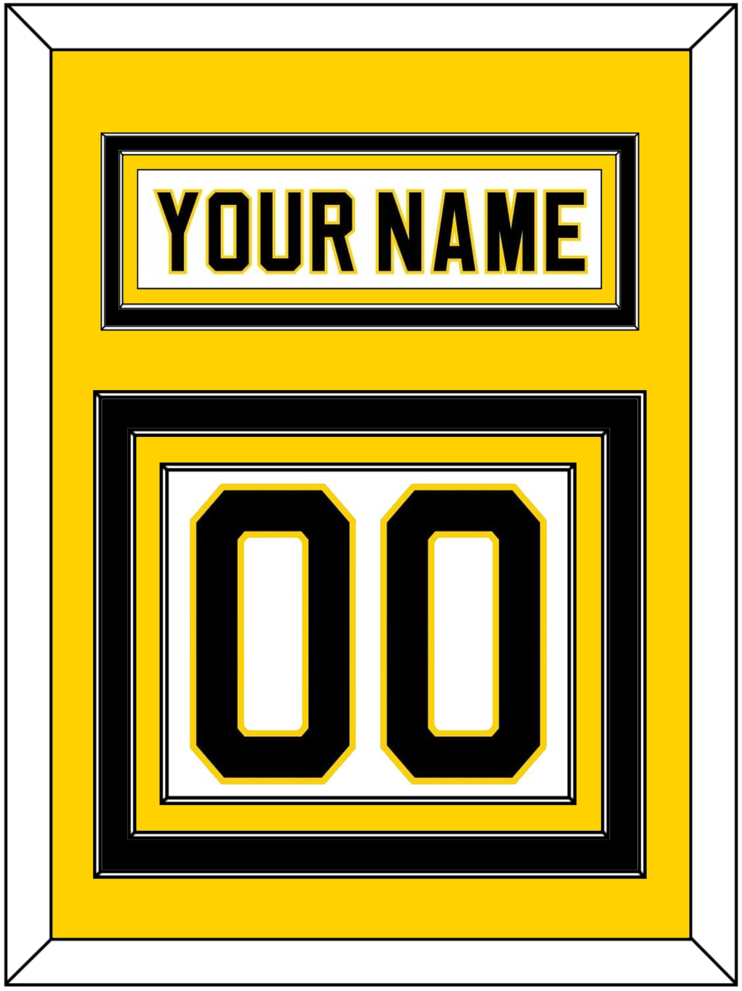 Boston Nameplate & Number (Back) - Home White (1981-1995) - Premier Tier 3
