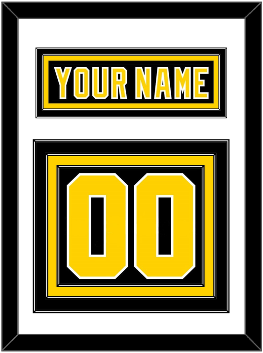 Boston Nameplate & Number (Back) - Road Black (1977-1981) - Premier Tier 1