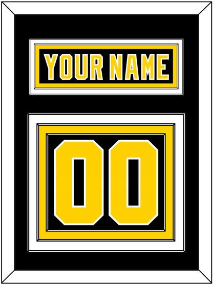 Boston Nameplate & Number (Back) - Road Black (1977-1981) - Premier Tier 2