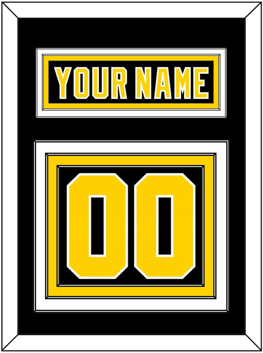 Boston Nameplate & Number (Back) - Road Black (1977-1981) - Premier Tier 2