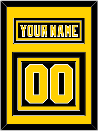 Boston Nameplate & Number (Back) - Road Black (1977-1981) - Premier Tier 3