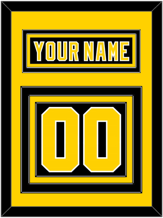 Boston Nameplate & Number (Back) - Road Black (1977-1981) - Premier Tier 3
