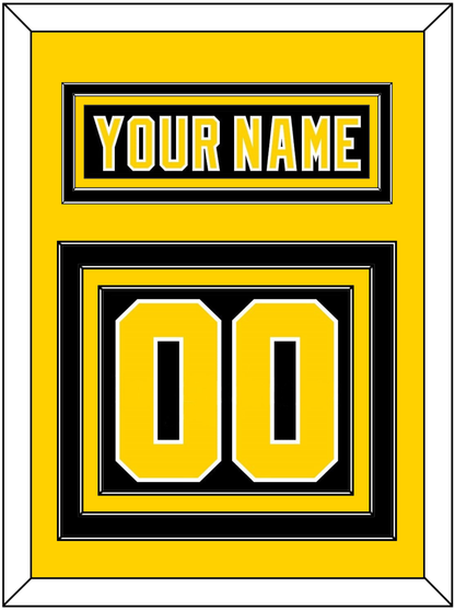 Boston Nameplate & Number (Back) - Road Black (1977-1981) - Premier Tier 3