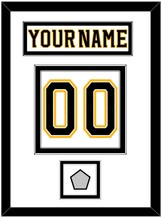 Boston Nameplate & Number (Back) With 2011 Stanley Cup Champions Patch - Road White (2007-2017) - Signature Tier 2