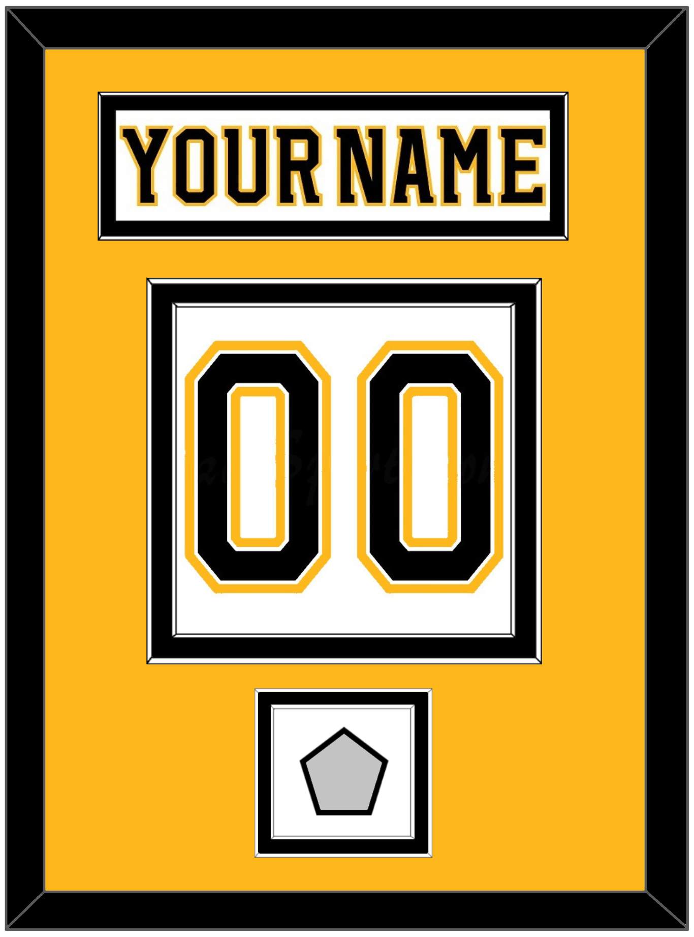 Boston Nameplate & Number (Back) With 2011 Stanley Cup Champions Patch - Road White (2007-2017) - Signature Tier 4