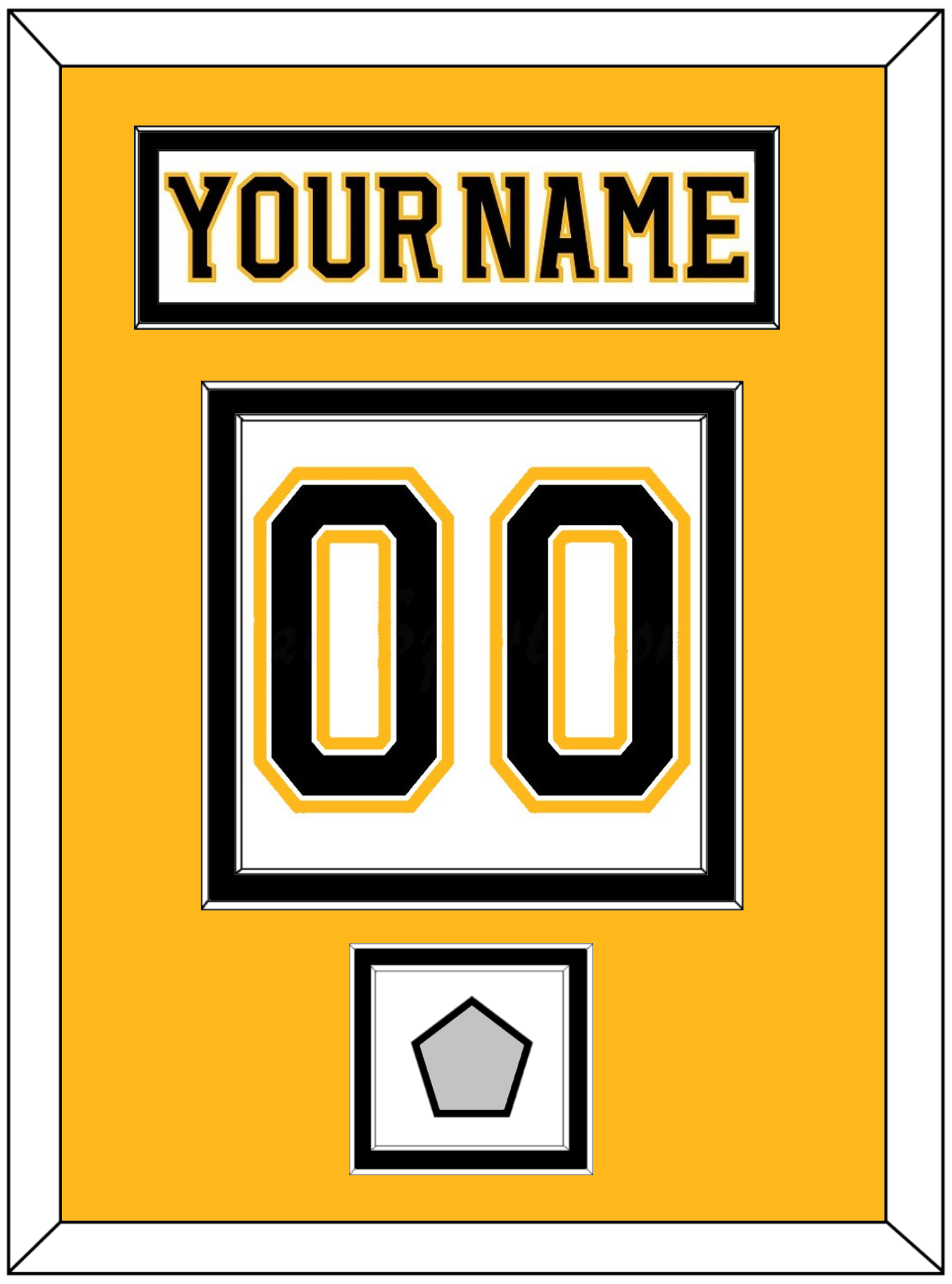 Boston Nameplate & Number (Back) With 2011 Stanley Cup Finals Patch - Road White (2007-2017) - Signature Tier 4