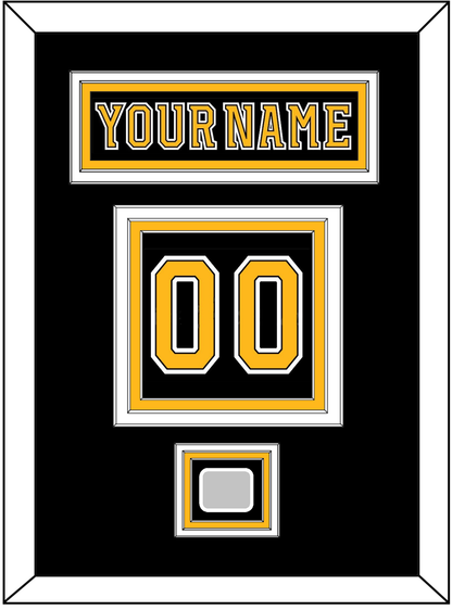 Boston Nameplate & Number (Back) With 2011 Stanley Cup Champions Patch - Home Black (2007-2017) - Premier Tier 2