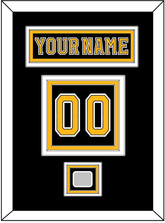 Boston Nameplate & Number (Back) With 2011 Stanley Cup Champions Patch - Home Black (2007-2017) - Premier Tier 2