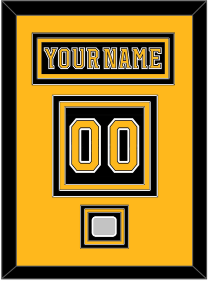 Boston Nameplate & Number (Back) With 2011 Stanley Cup Finals Patch - Home Black (2007-2017) - Premier Tier 3
