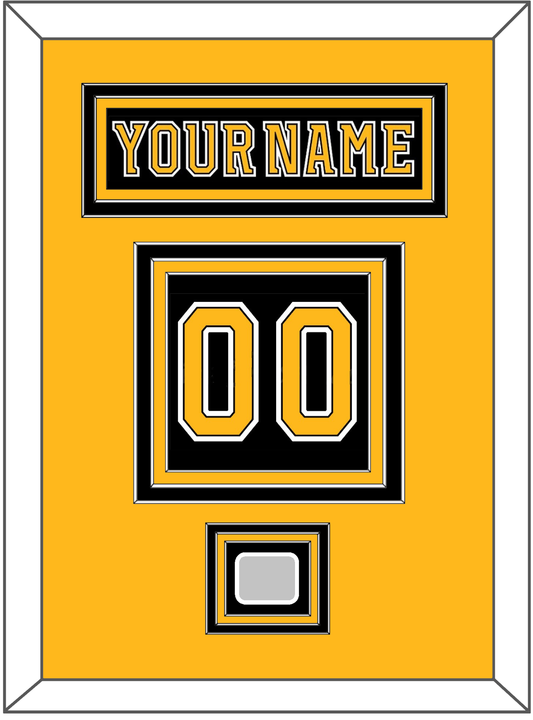 Boston Nameplate & Number (Back) With 2011 Stanley Cup Finals Patch - Home Black (2007-2017) - Premier Tier 3