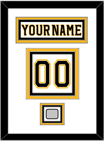 Boston Nameplate & Number (Back) With 2011 Stanley Cup Finals Patch - Road White (2007-2017) - Premier Tier 1