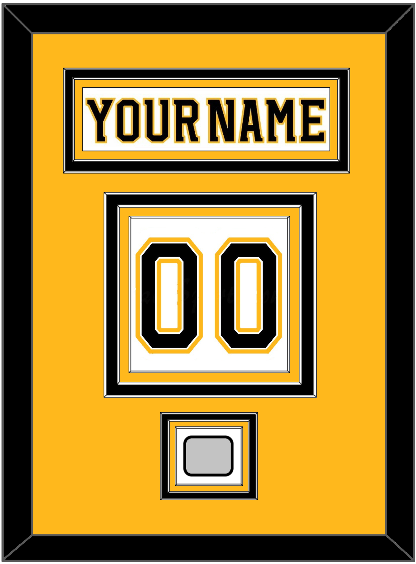 Boston Nameplate & Number (Back) With 2011 Stanley Cup Champions Patch - Road White (2007-2017) - Premier Tier 3