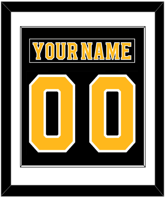 Boston Nameplate & Number (Back) Combined - Home Black - Essential Tier 1