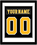 Boston Nameplate & Number (Back) Combined - Home Black - Single Mat 1