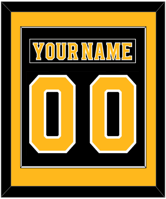 Boston Nameplate & Number (Back) Combined - Home Black - Essential Tier 2