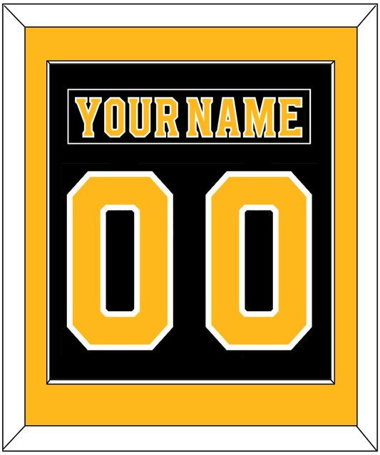 Boston Nameplate & Number (Back) Combined - Home Black - Essential Tier 2