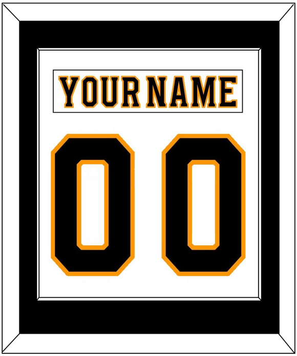 Boston Nameplate & Number (Back) Combined - Road White - Single Mat 1