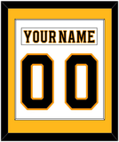 Boston Nameplate & Number (Back) Combined - Road White - Single Mat 2