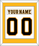 Boston Nameplate & Number (Back) Combined - Road White - Single Mat 2