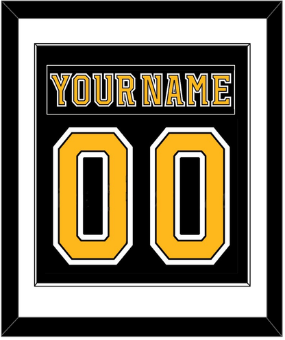 Boston Nameplate & Number (Back) Combined - Home Black (2007-2017) - Essential Tier 1