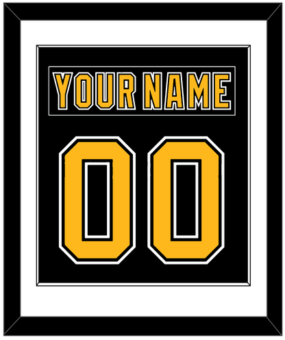 Boston Nameplate & Number (Back) Combined - Road/Home Black (1995-2007) - Essential Tier 1