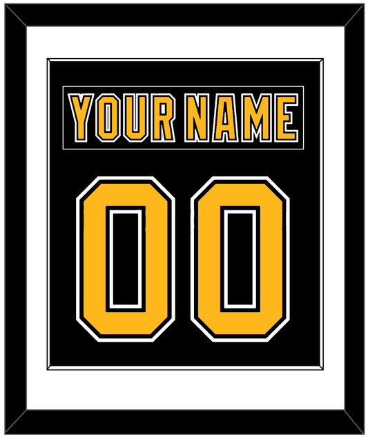 Boston Nameplate & Number (Back) Combined - Road/Home Black (1995-2007) - Essential Tier 1