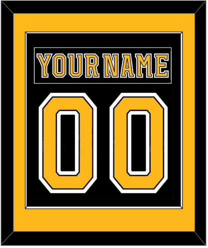 Boston Nameplate & Number (Back) Combined - Home Black (2007-2017) - Essential Tier 2