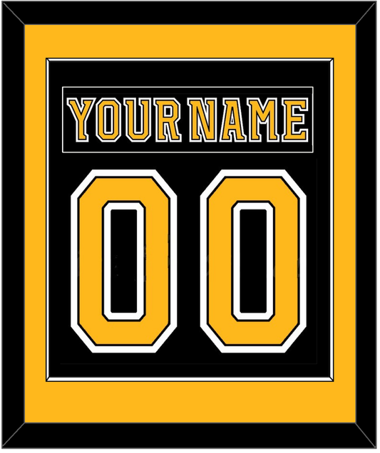 Boston Nameplate & Number (Back) Combined - Home Black (2007-2017) - Essential Tier 2
