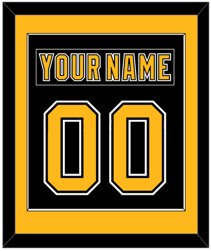 Boston Nameplate & Number (Back) Combined - Road/Home Black (1995-2007) - Essential Tier 2