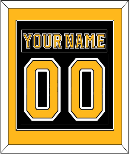 Boston Nameplate & Number (Back) Combined - Home Black (2007-2017) - Essential Tier 2