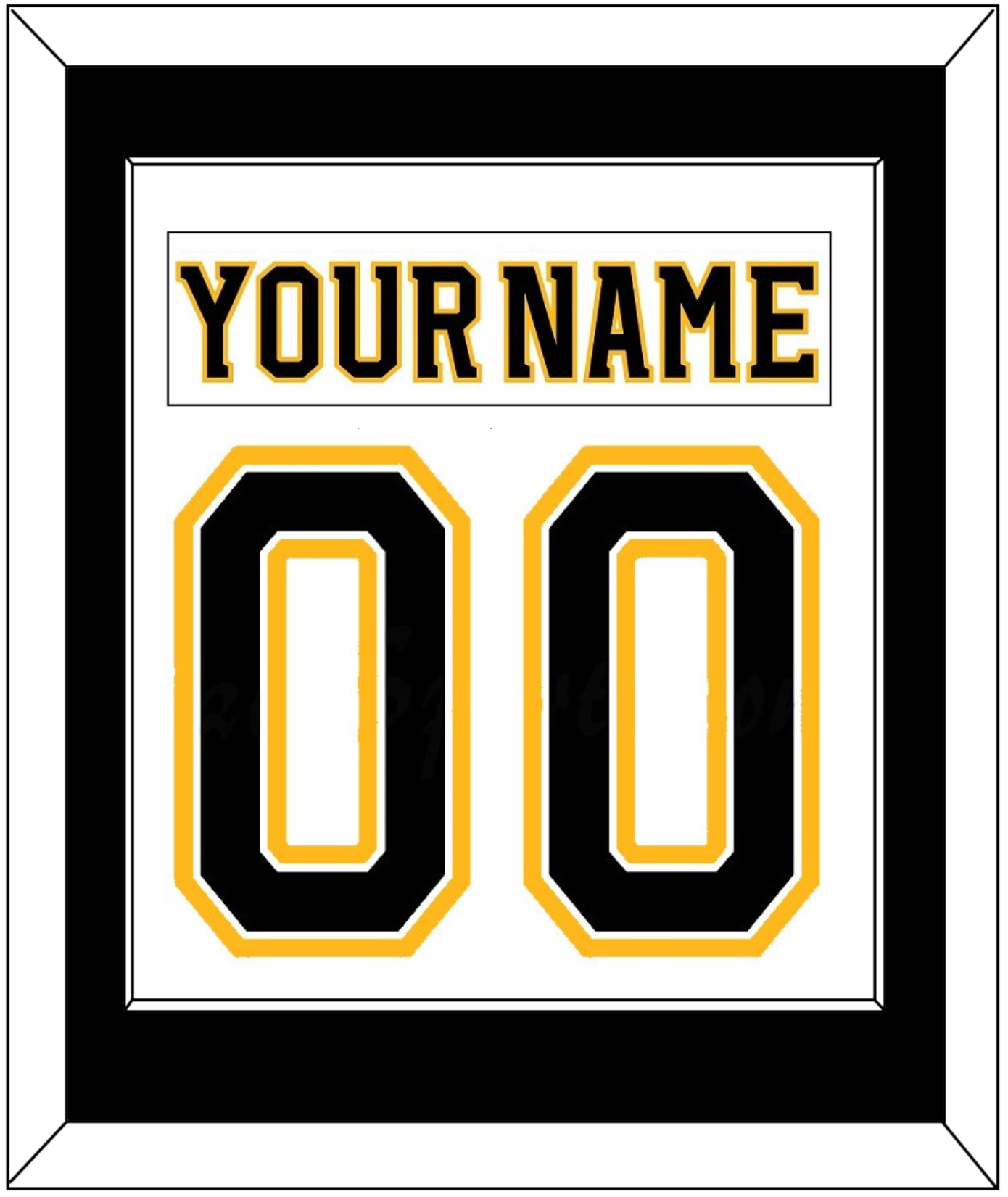 Boston Nameplate & Number (Back) Combined - Road White (2007-2017) - Essential Tier 1