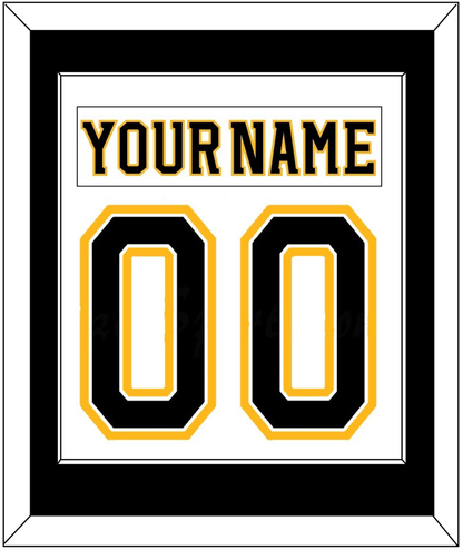 Boston Nameplate & Number (Back) Combined - Road White (2007-2017) - Essential Tier 1