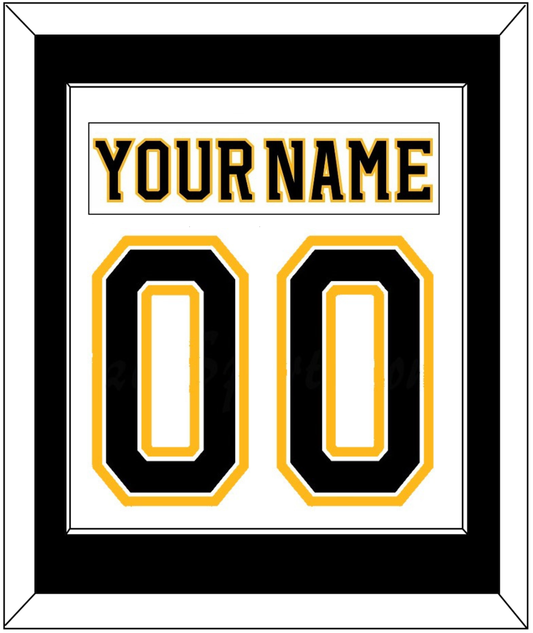 Boston Nameplate & Number (Back) Combined - Road White (2007-2017) - Essential Tier 1