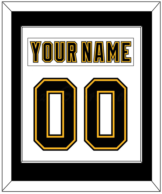 Boston Nameplate & Number (Back) Combined - Home/Road White (1995-2007) - Essential Tier 1