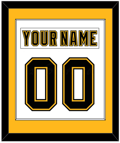 Boston Nameplate & Number (Back) Combined - Home/Road White (1995-2007) - Essential Tier 2