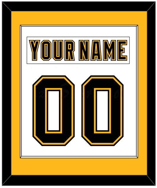 Boston Nameplate & Number (Back) Combined - Home/Road White (1995-2007) - Essential Tier 2