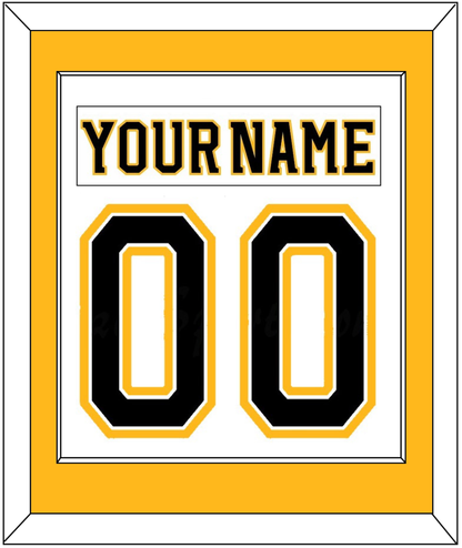 Boston Nameplate & Number (Back) Combined - Road White (2007-2017) - Essential Tier 2