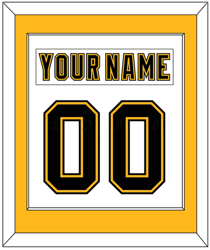 Boston Nameplate & Number (Back) Combined - Home/Road White (1995-2007) - Essential Tier 2