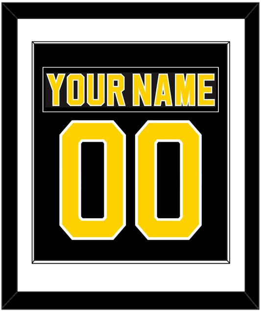 Boston Nameplate & Number (Back) Combined - Road Black (1981-1995) - Essential Tier 1