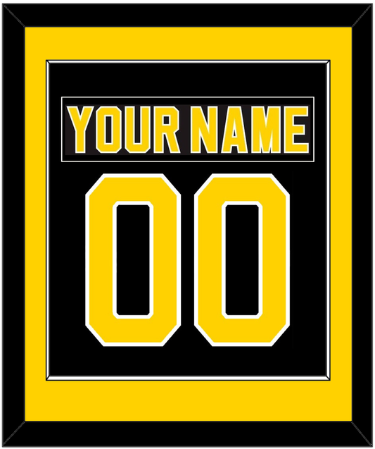 Boston Nameplate & Number (Back) Combined - Road Black (1981-1995) - Essential Tier 2
