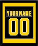 Boston Nameplate & Number (Back) Combined - Road Black (1981-1995) - Single Mat 2