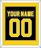 Boston Nameplate & Number (Back) Combined - Road Black (1981-1995) - Single Mat 2