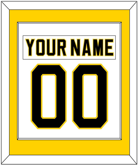 Boston Nameplate & Number (Back) Combined - Home White (1981-1995) - Essential Tier 2