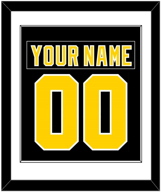 Boston Nameplate & Number (Back) Combined - Road Black (1977-1981) - Essential Tier 1