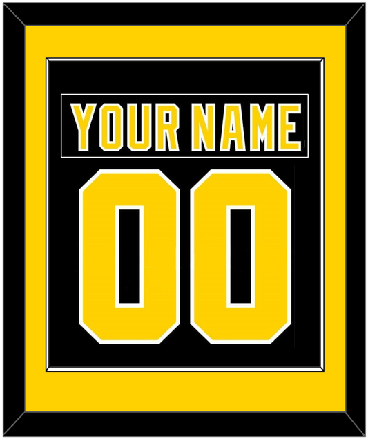 Boston Nameplate & Number (Back) Combined - Road Black (1977-1981) - Essential Tier 2